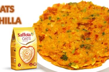 10-MINUTE OATS CHILLA Recipe for Weight Loss | Healthy Food Breakfast With Saffola OTS