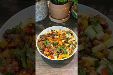 Black chickpeas salad #recipe #food #quickrecipe #healthyfood #healthysalad #lunch #brunch