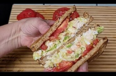 Healthy Chicken Salad Sandwich Recipe Made with Leftover Whole Roasted Ranch Chicken