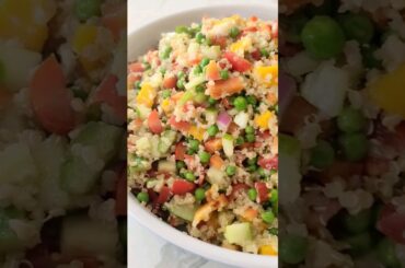 High Protein Quinoa Mango salad, easy and delicious #recipe #healthyrecipes #quinoa