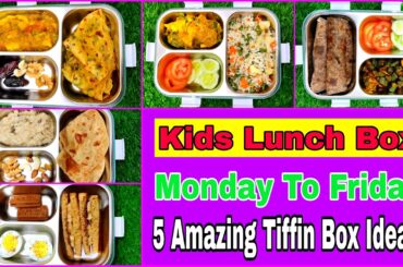 5 Healthy Tiffin Recipe | Kids Lunch Box  | Healthy Food Bites