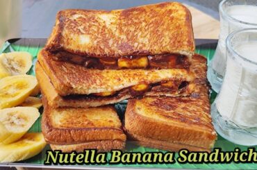 Easy & Healthy Breakfast Recipes | how to make Nutella sandwich