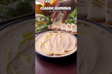creamy classic hummus healthy recipe #hummus #healthyrecipes #recipes  #foryoupage #viralvideo #fyp