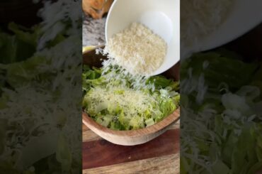 Crunchy Lemon Parmesan salad #foodshorts #saladrecipe #romainelettuce #salads