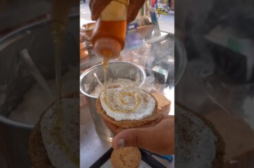 Kanpur Most Popular Healthy Breakfast Makhan Bread With Chaans Rs 25/- Only #kanpurfood #shorts