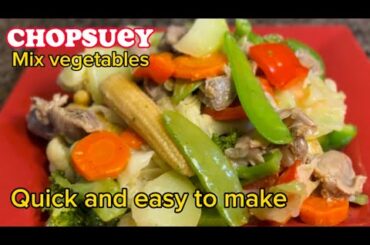 Chopsuey Recipe || Mix Vegetables recipe #yummy #healthy #easyrecipe