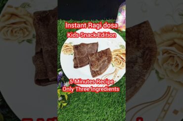 Instant Ragi Dosa Recipe|Healthy Breakfast #shorts