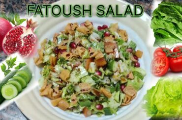 easy and healthy salad recipe // fattoush salad