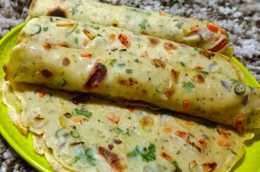 Healthy breakfast recipe in just 5 minutes. Egg paratha. Liquid dough healthy egg paratha.