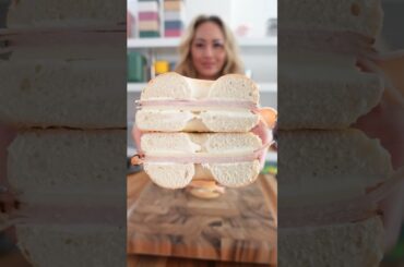 School Lunchbox Ideas | Turkey + Cheese Bagel Sandwiches