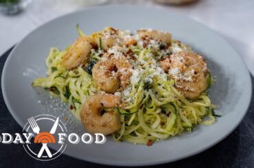 Anne Burrell shares her recipe for pasta with zucchini and shrimp