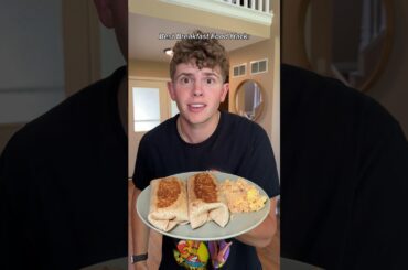 Eating healthy breakfast burritos for the day!