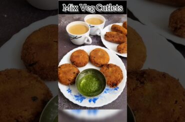Super Yummy Nashta | Tea Time Snacks | Mix Vegetable cutlets recipe #shorts #trending #ytshorts #yt