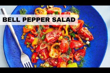 How To Make Tomato And Bell Pepper Salad! (Easy, Healthy Salad Recipe)