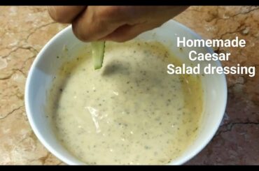 HOW TO MAKE CAESAR SALAD DRESSING without ANCHOVY | HOMEMADE MAYO SALAD DRESSING RECIPE (My Version)