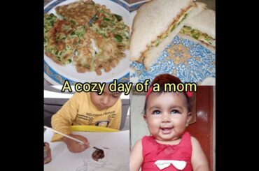 A cozy Day of a mom/ Healthy omelet and Sandwich Recipe
