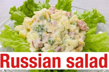 Russian salad | easy and healthy salad recipe | easy salad dressing