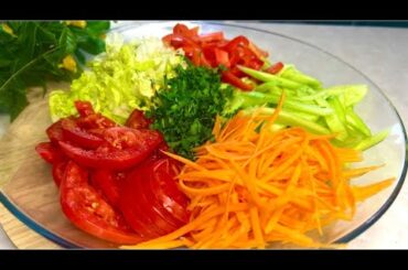 salad  Delicious and healthy salad recipes with cucumber, tomato, bell pepper, carrot and lettuce