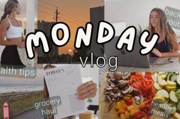 5AM MONDAY VLOG: wellness goals, healthy meals, grocery haul