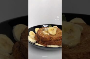BANANA BREAD FRENCH TOAST | #shortvideo #healthy #recipe #healthybreakfast #bananabread #frenchtoas