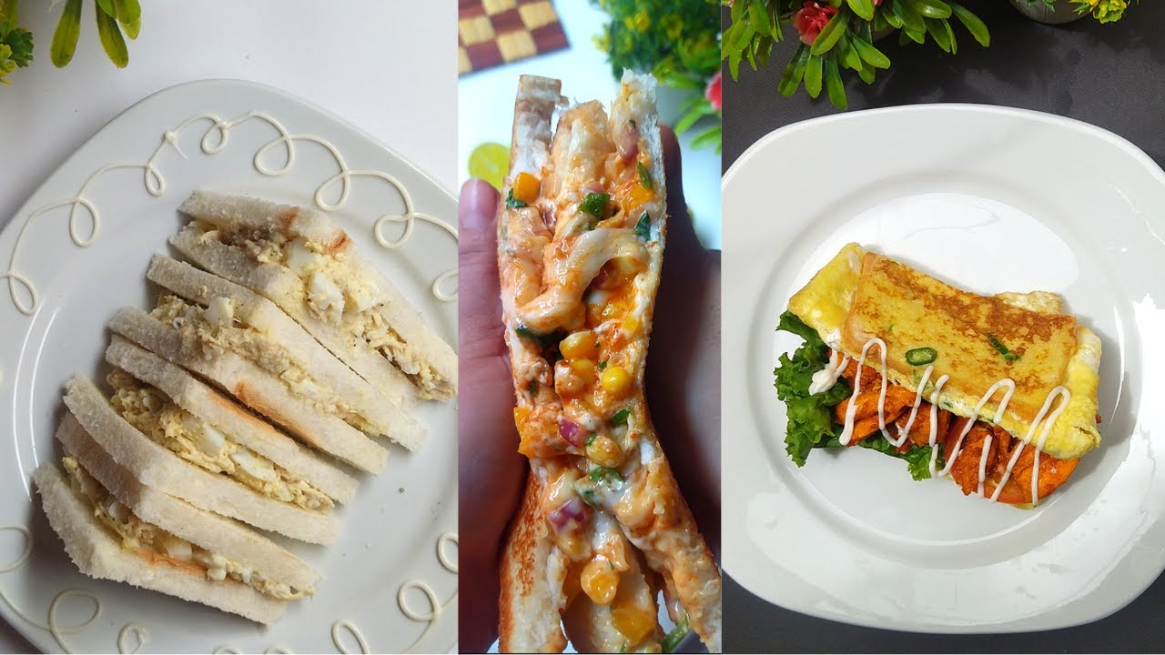 3 Ways Of Healthy Breakfast Recipe | Easy Healthy Sandwich Recipes | Evening Snacks | Kids Lunchbox 3 Ways Of Healthy Breakfast Recipe | Easy Healthy Sandwich Recipes | Evening Snacks | Kids Lunchbox