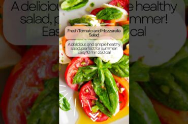 Fresh Tomato and Mozzarella Salad recipe | Easy Caprese Salad #shorts #capresesalad #salad