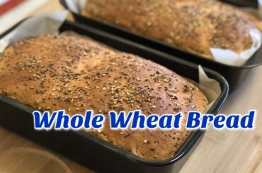 Healthy Whole Wheat Loaf Bread Recipe.
