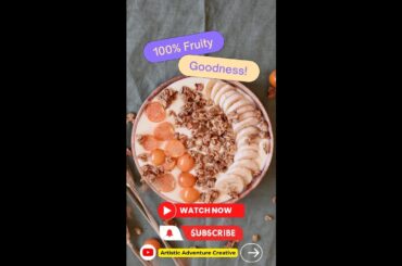 EASY MADE HOME FRUITS & GARNOLA HELATHY RECIPE MILK BOWL | Healthy breakfast.