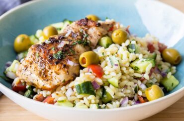 Mediterranean Chicken Orzo | Easy Healthy Weeknight Dinner