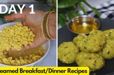 DAY 1 Steamed Breakfast Series | DAL DUMPLINGS (Oil Free) | Healthy No Oil Breakfast / Dinner Recipe