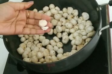 Masala Namkeen Makhana - kids healthy tiffin morning breakfast/snacks recipe