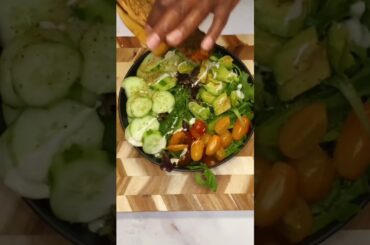 Quick & Easy Salmon Salad.  #shorts #salad #youtubeshorts #foodie #healthy #dinner #recipe