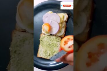 Healthy veg sandwich recipe for kids| whole wheat bread veg sandwich #shortvideo