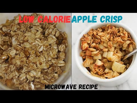 Apple crisp in Microwave-low calorie apple crisp recipe-easy low calorie apple crumble with oats Apple crisp in Microwave-low calorie apple crisp recipe-easy low calorie apple crumble with oats