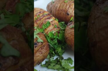 Healthy Hasselback Potatoes Recipe #healthysnacks #quickrecipe