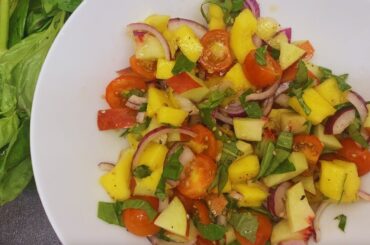 Refreshing Salad with Mango/ Easy and Healthy Lunch