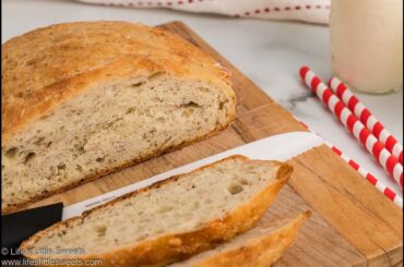 Homemade No-Knead Flaxseed Bread Recipe (Healthy!) | Life's Little Sweets