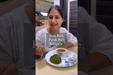 Iron Rich Palak Rice | Healthy and Delicious Lunch Ideas #healthylunchrecipes #shorts #lunchboxideas