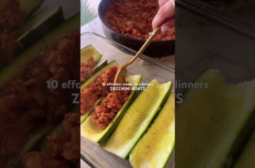 EASY, HEALTHY & GLUTEN FREE zucchini boats! My favorite dinner recipe! #healthyfood