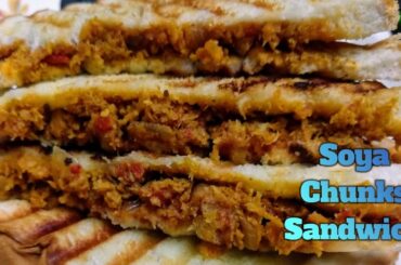 Nutricious soya chunks sandwich recipe very healthy &Tasty recipe|soya sandwich