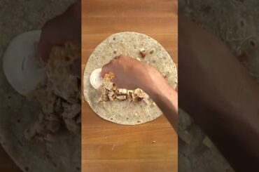 Simple sandwich series #58: Chicken and cheese burrito