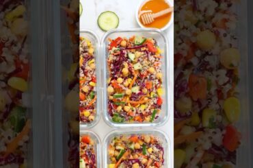 Healthy Meal Prep Recipe | Rainbow Salad #recipes #shorts