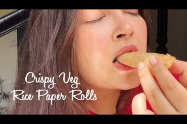 CRISPY VEG RICE PAPER ROLLS | Low Calories Healthy | #youtube #cookingvideo #foodvlog #zippyfoodfeed