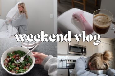 weekend in my life (while doing 75 hard) healthy recipes, healthy habits, no alcohol + grocery haul