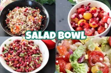 5 Nutritious Salad Recipes | Healthy Salad bowl for Lunch / Dinner
