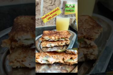 Jab baccho ko khilana ho kuch healthy/recipe try Karen-Healthy Sandwich with Juice #kavita's recipe