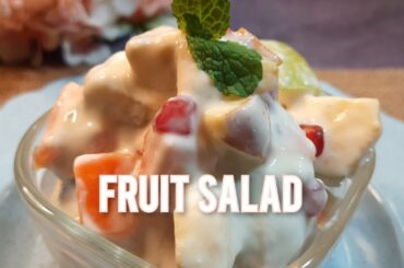 Fruit salad recipe/very easy & quick Fruit chaat/no cream healthy salad/diet & weightloss recipe