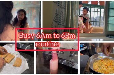 Busy day routine from 6Am to 6Pm with healthy recipes| Bread making gone wrong