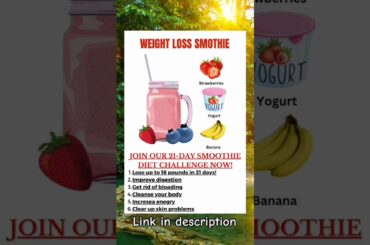 Weight Loss Smoothie | Healthy Low Calorie Smoothie Recipes for Weight Loss #shorts