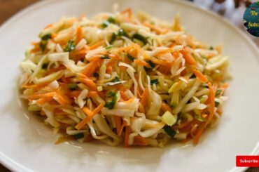 Crunchy Healthy Salad | Cabbage Carrot Apple Salad | #youtube #food #asmr #homemade #recipe #cooking